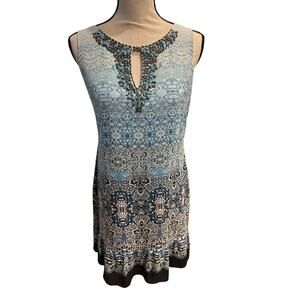 ⭐️ Women’s White House Black Market Sleeveless Beaded Dress Size Small